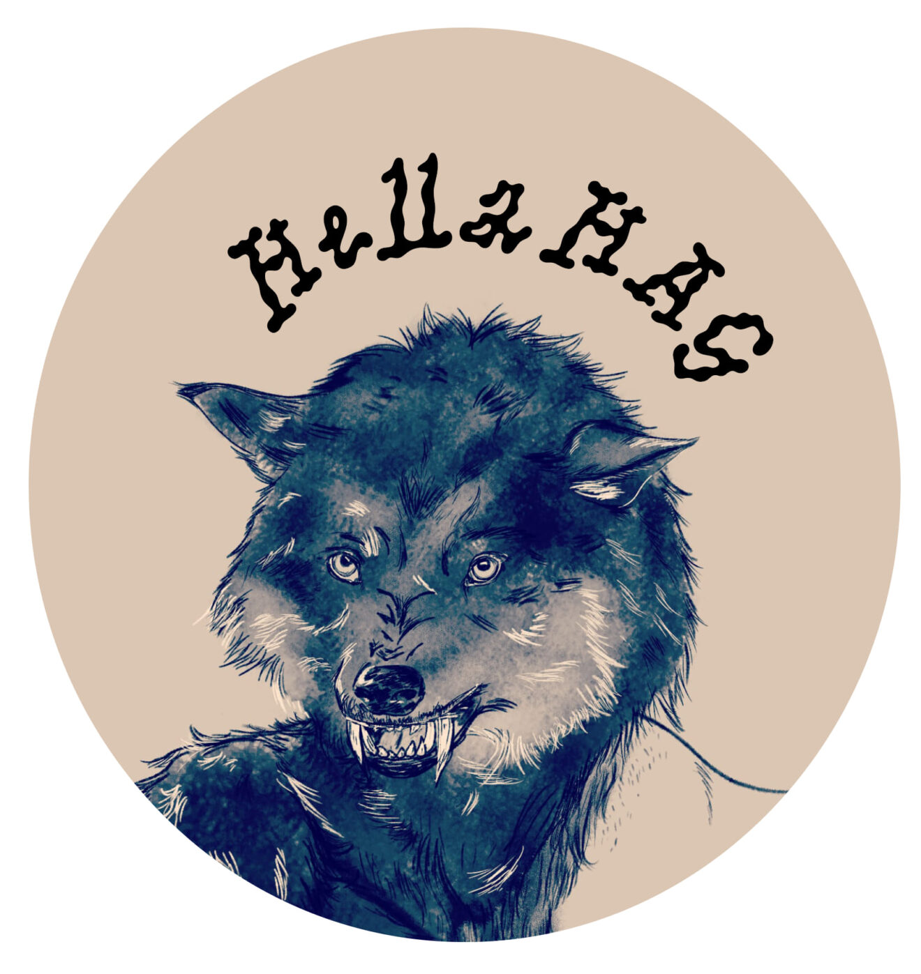 Photo de profil de Hella Hag représentant un loup montrant les dents